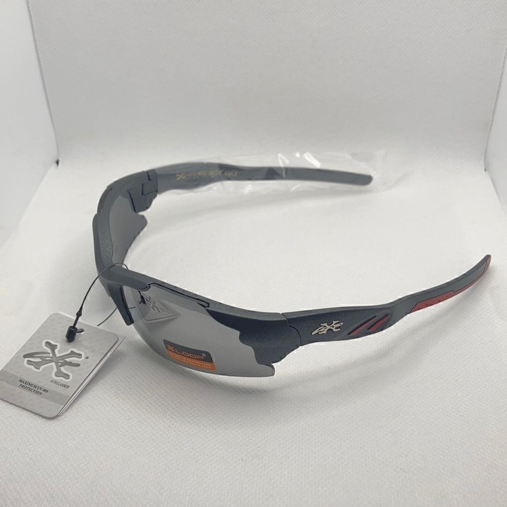 X-Loop Kids Boys Sport Wrap Semi Rimless Mirrored Lens Sunglasses